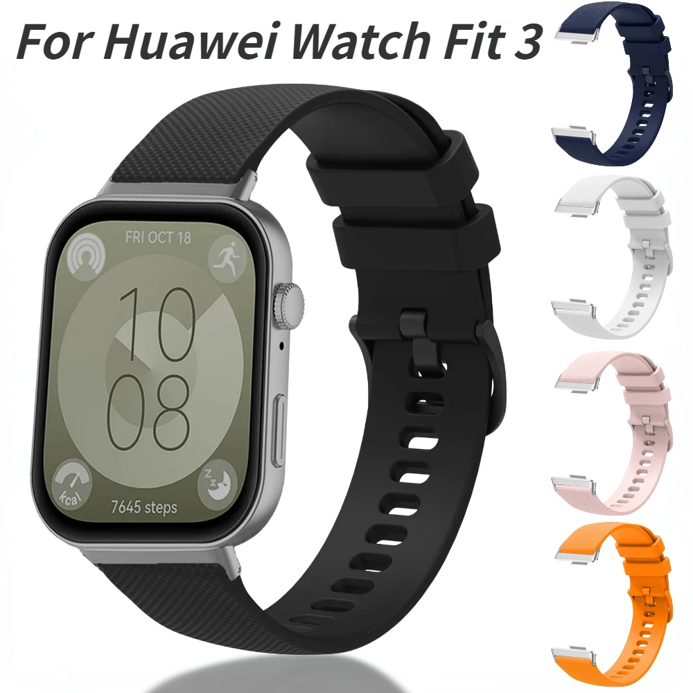 

Sport Silicone Strap for Huawei Watch Fit 3 Smart Watch Bracelet Watchband for Huawei Watch Fit 3 Wristband Correa Accessories