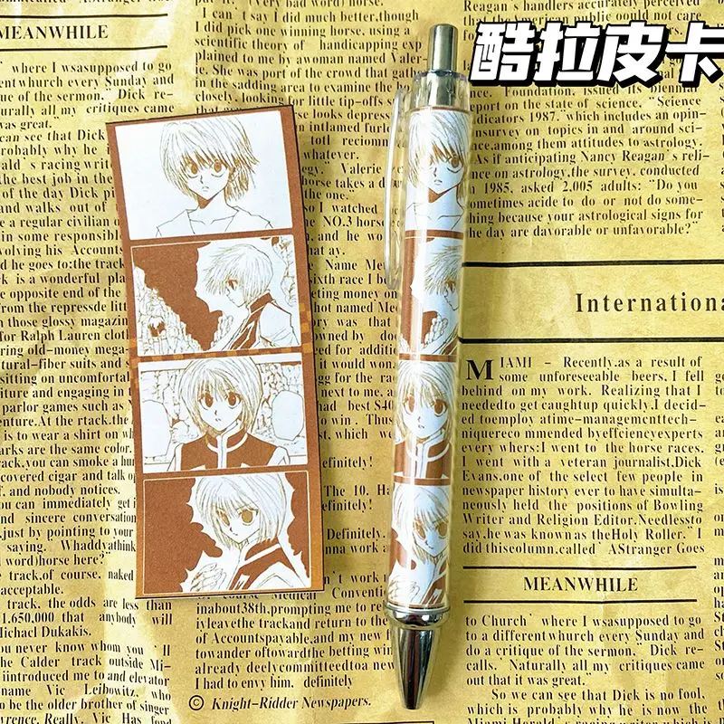 Cartoon Anime Fullmetal Hunter Japanese Style 0.5mm Click Gel Pen, Black, Durable, Suitable for Practice, Universal ST Black Pen - view 4