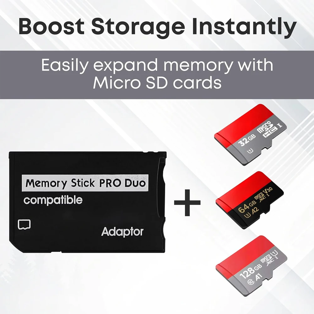 TF to MS Memory Stick Pro Duo Adapter Card Reader for PSP SD Card Converter for Sony PSP1000 2000 3000 Gaming Accessories