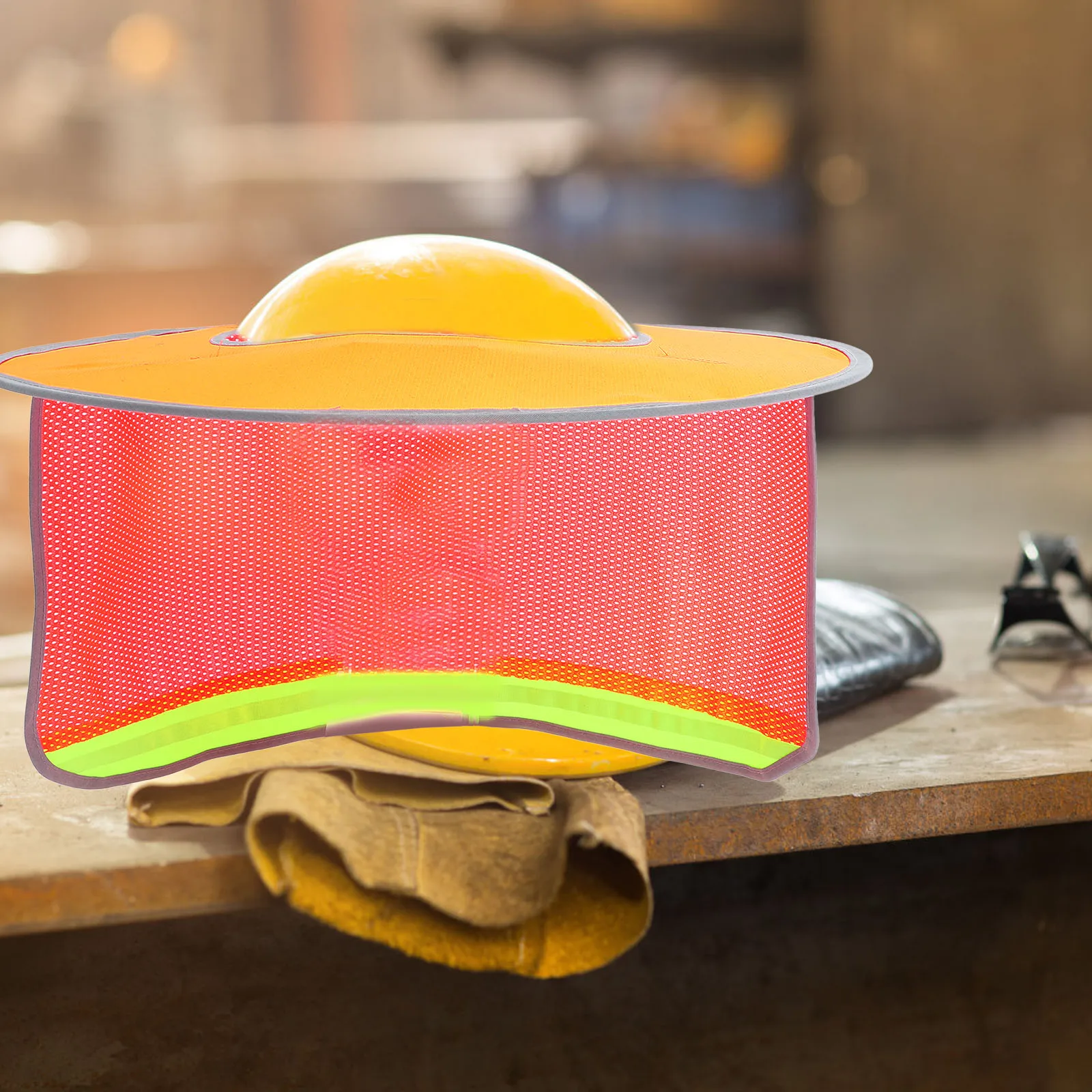 

1pcs Hard Hat Sun Shade Full Brim Mesh Visor Neck Cover Uv Protection Construction Safety Shade Hardhat Accessories