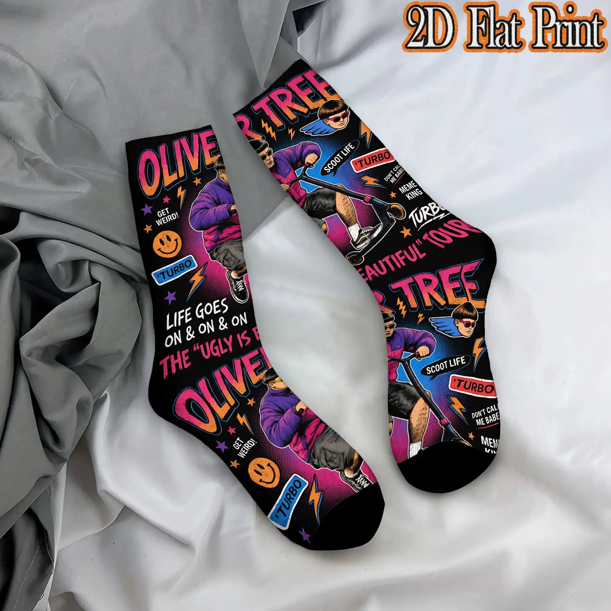 Oliver Tree Vintage  Hip Hop Novelty Casual Crew Winter Sock Sports Socks