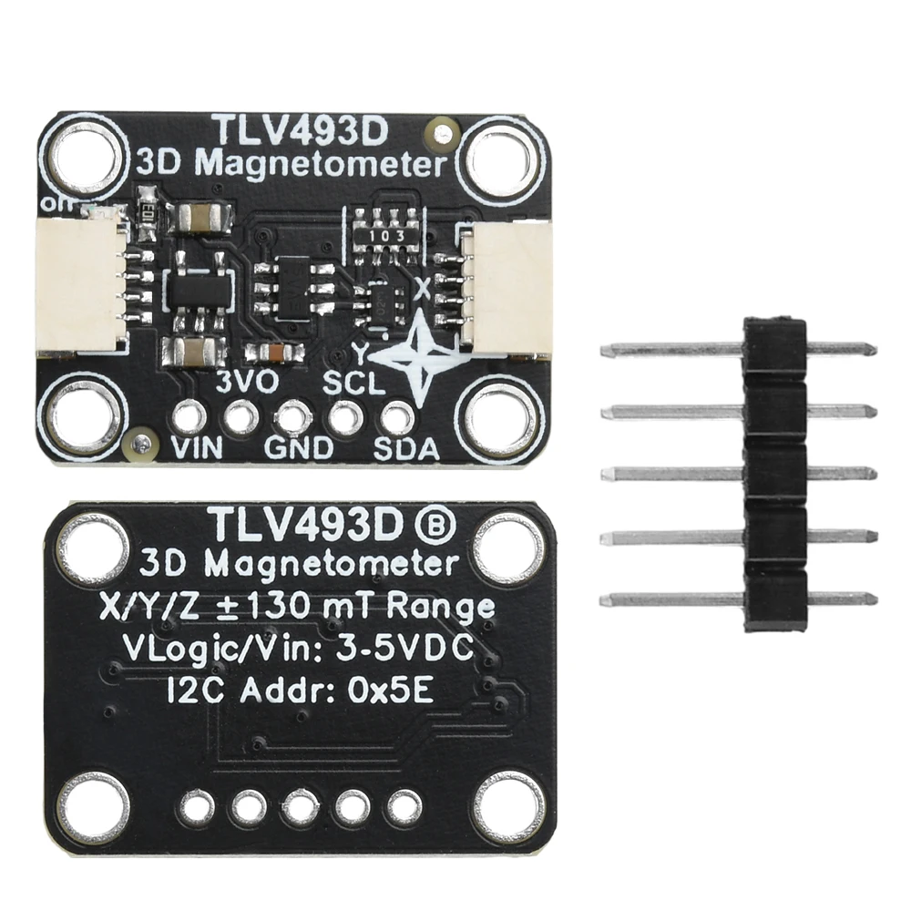 TLV493D Triplo Eixo Magnetômetro Módulo Sensor Compatível com STEMMA QT Qwiic I2C Interface Para Arduino Adaptador Magnético