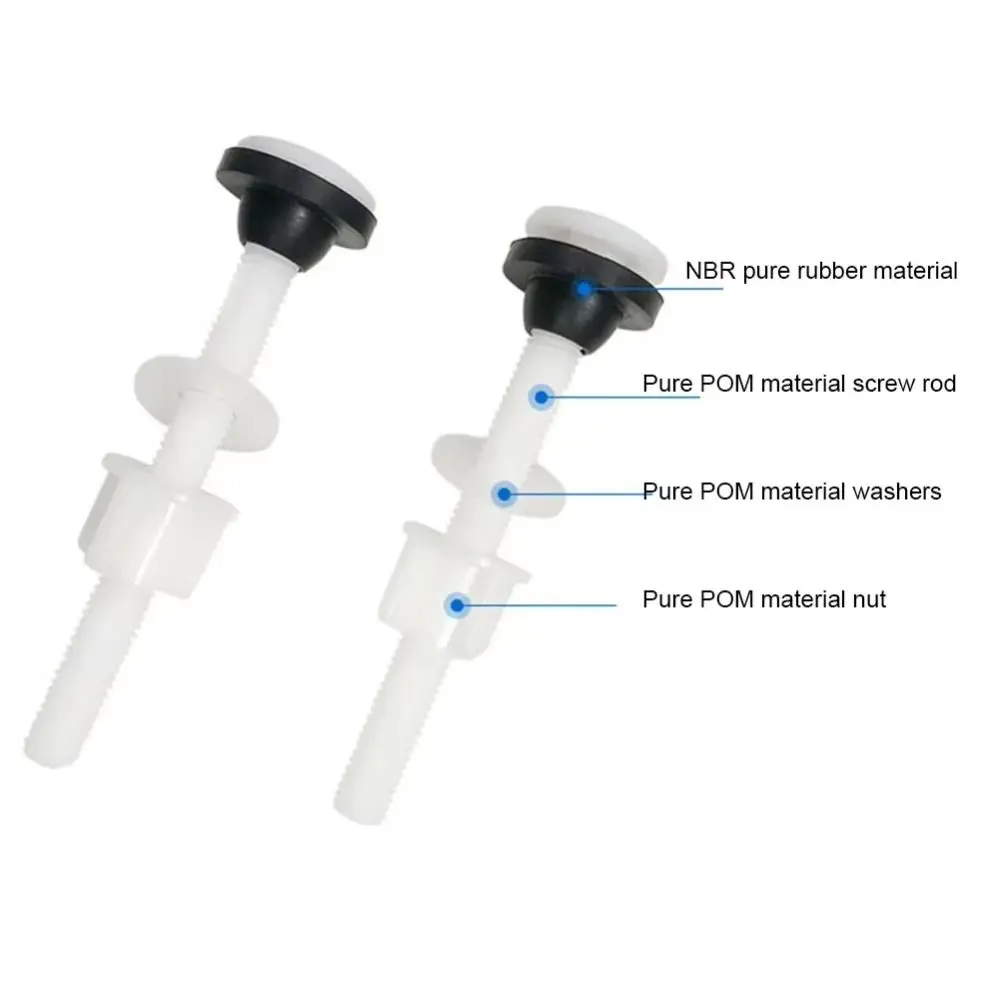 2pcs Rust Proof Toilet Tank Screws Corrosion Resistant Universal Fit Toilet Mounting Screws Leak Proof Toilet Repair Kit