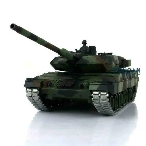 Toys HENG LONG 1/16 7.0 Upgraded Leopard2A6 RC Tank 3889 W/ 360 Turret Barrel Recoil Remote Control Car for Boys TH17582-SMT4