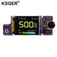 KSGER T12 Soldering Iron STC Temperature Controller V2.3 Digital DIY Kits 1.8 Inch TFT-LCD Screen GX12-5 Handle Auto-sleep