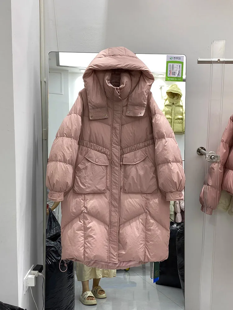 Down Jacket Medium-Length Women's Winter Thickened Fashionable Puffer Coat Loose-Fit Slimming New Style