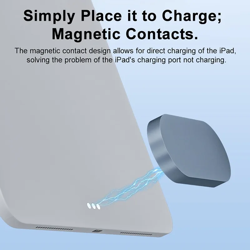 Aluminum Alloy Magnetic Wireless Charger for iPad Pro/Air,18W (Max) Fast Charging Type-C Interface Smart ipad Charger