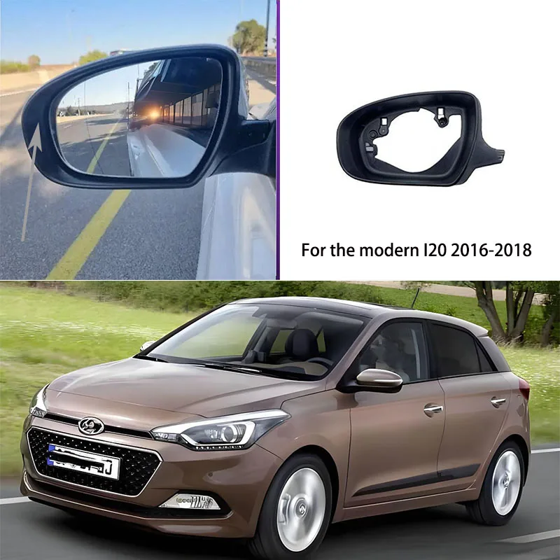 Ramka lusterka wstecznego samochodowego, pasująca do Hyundai i20 2014-2020, zamiennik ramki lusterka wstecznego samochodowego.