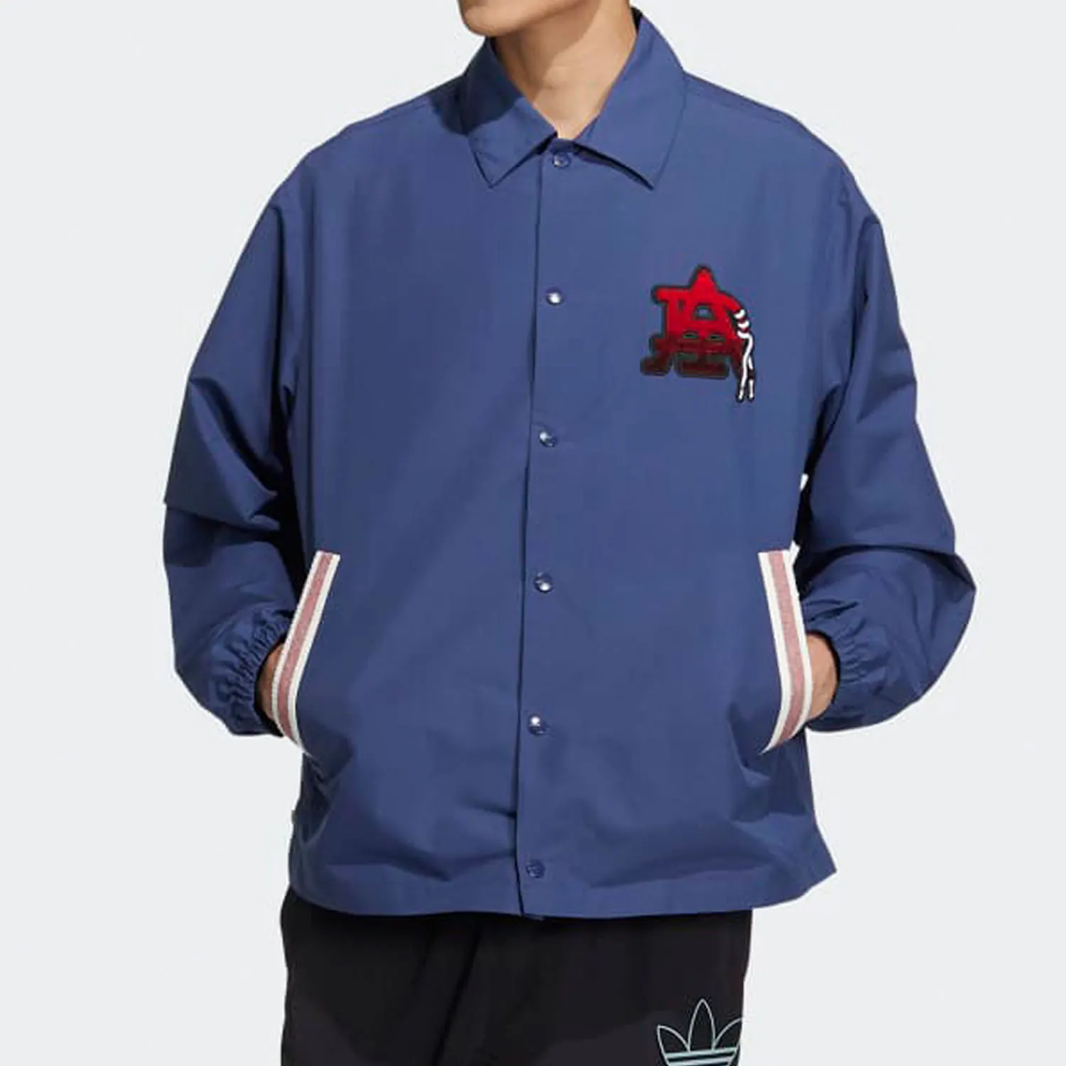 

Официальная аутентичная мужская повседневная спортивная куртка Adidas с тремя полосками и лацканами HS1993