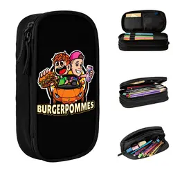 Estojo de armazenamento grande para estudantes, bonito Pen Holder Bag, Burgerpommes, Lukbs, ICrimax, estudantes, presente da escola