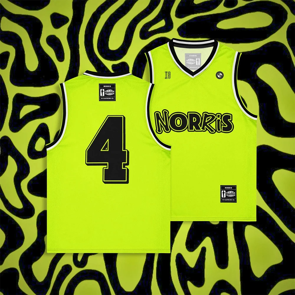 

2025 New Lando Norris Helmet Racing F1 Basketball Jersey Summer Breathable Quick Drying Sports T-Shirt For Male And Female Fans