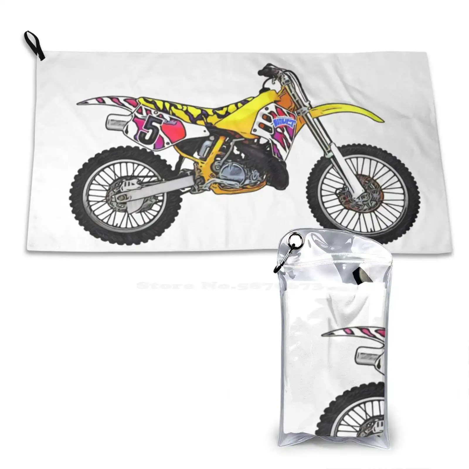 Super Coop 1992 3D Print Pattern Towel Soft Towel Motocross Rm250 Guy Cooper Racing Dirt Bike Supercross Two Stroke