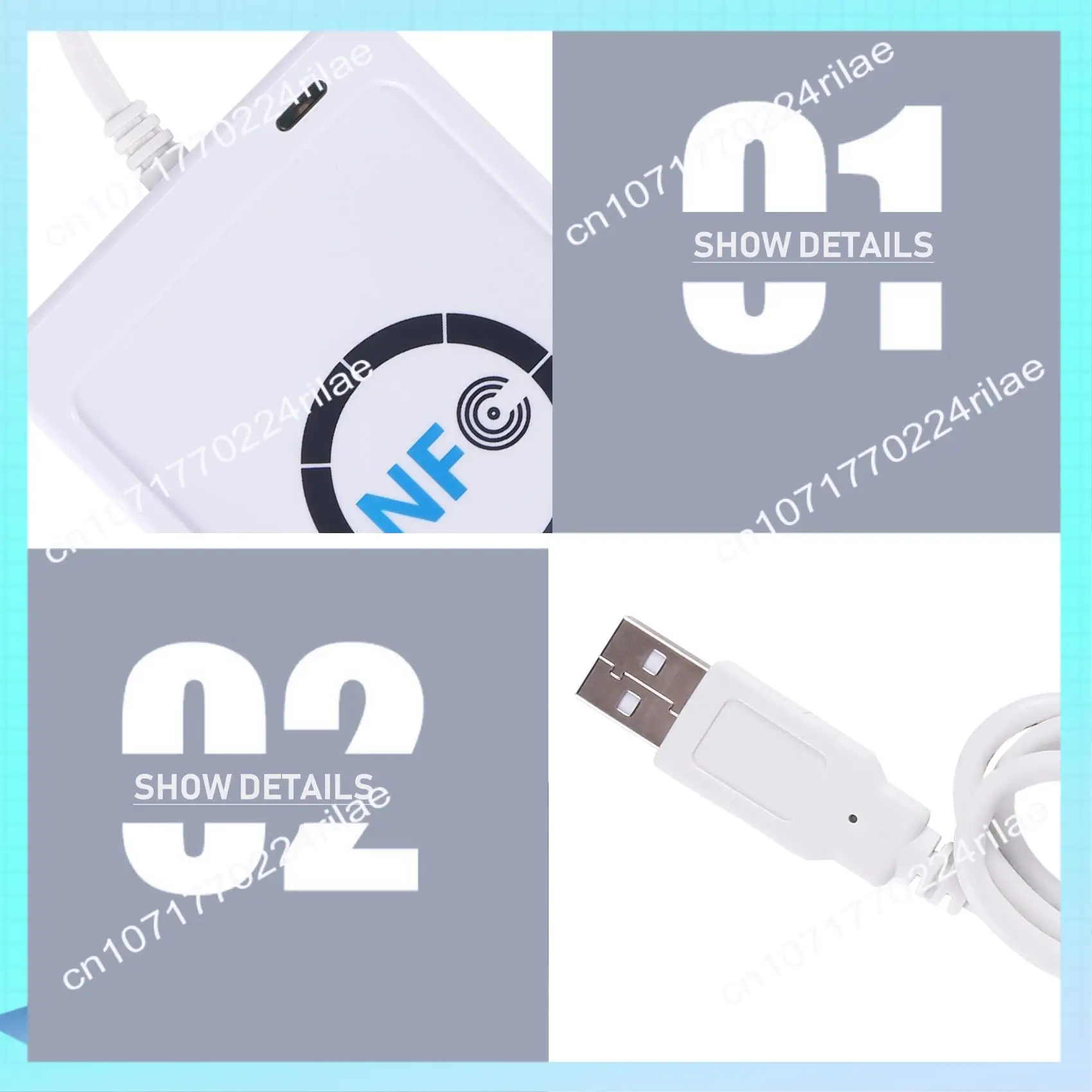 

A17Z USB NFC Card Reader Writer ACR122U-A9 Китай Бесконтактный RFID-считыватель карт Windows Беспроводной NFC-считыватель