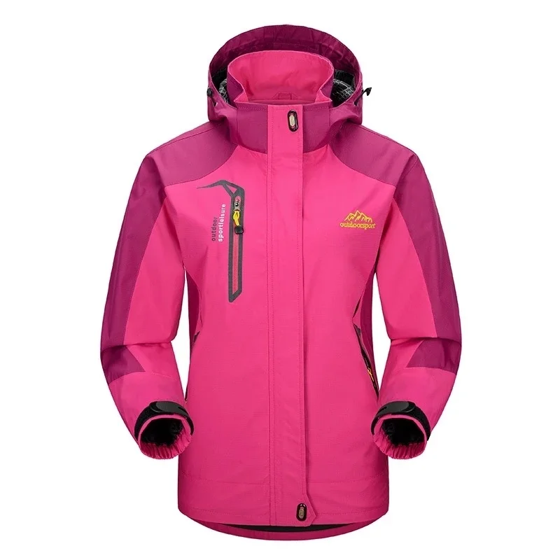 Outdoor wasserdichte Wander jacke Set Frauen Frühling Herbst atmungsaktive Kapuze Mantel Trekking Camping Klettern Wind jacke Sporta nzug