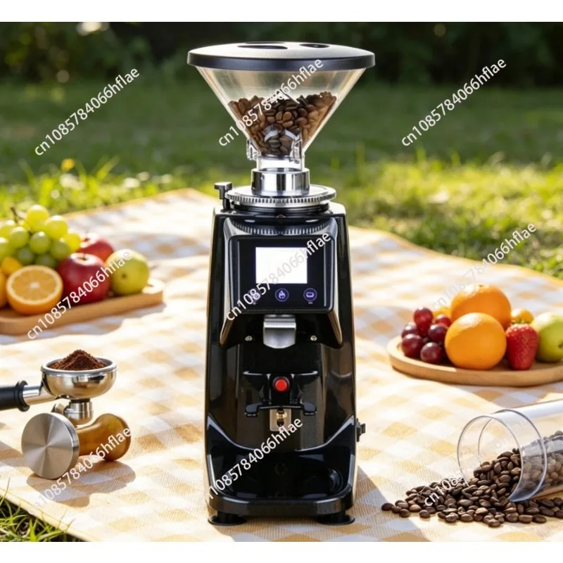 220V Italian Dosing Electric Coffee Grinder, Fully Automatic Parallel BurrCoffeeBeanMill forHome&Commercial Coffee Powder Making