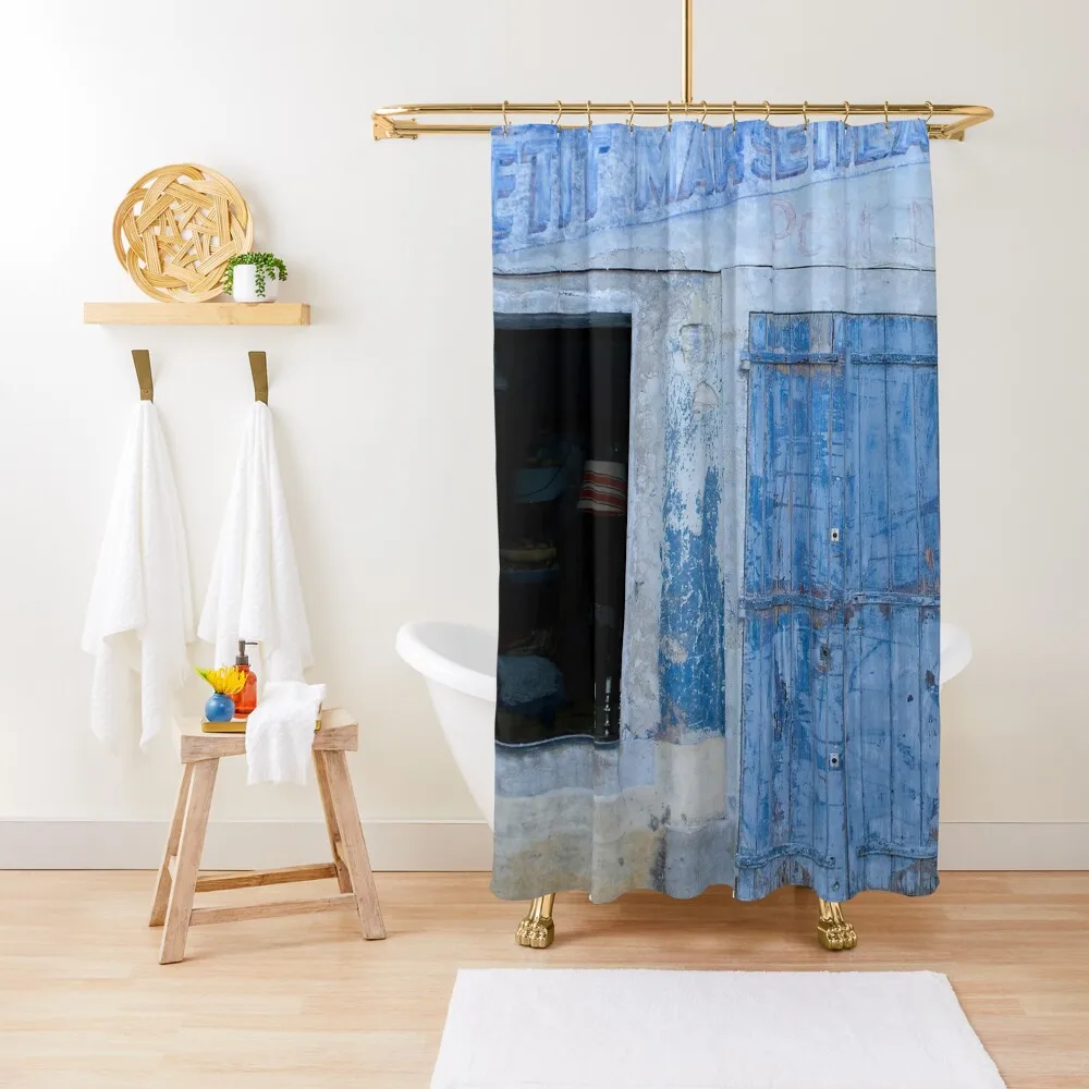

blue door blue wall Shower Curtain Shower Bath For Bathrooms Modern Bathroom Accessories Anti-Mold Waterproof Shower Curtain