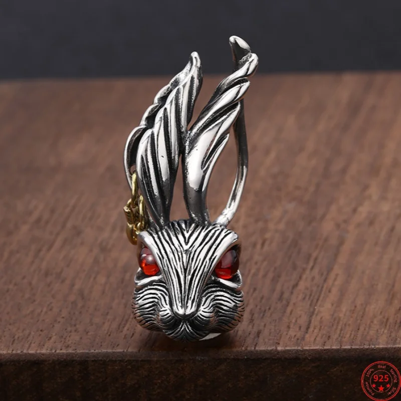 

Подвеска из серебра 925 пробы в виде кролика со знаками Зодиака