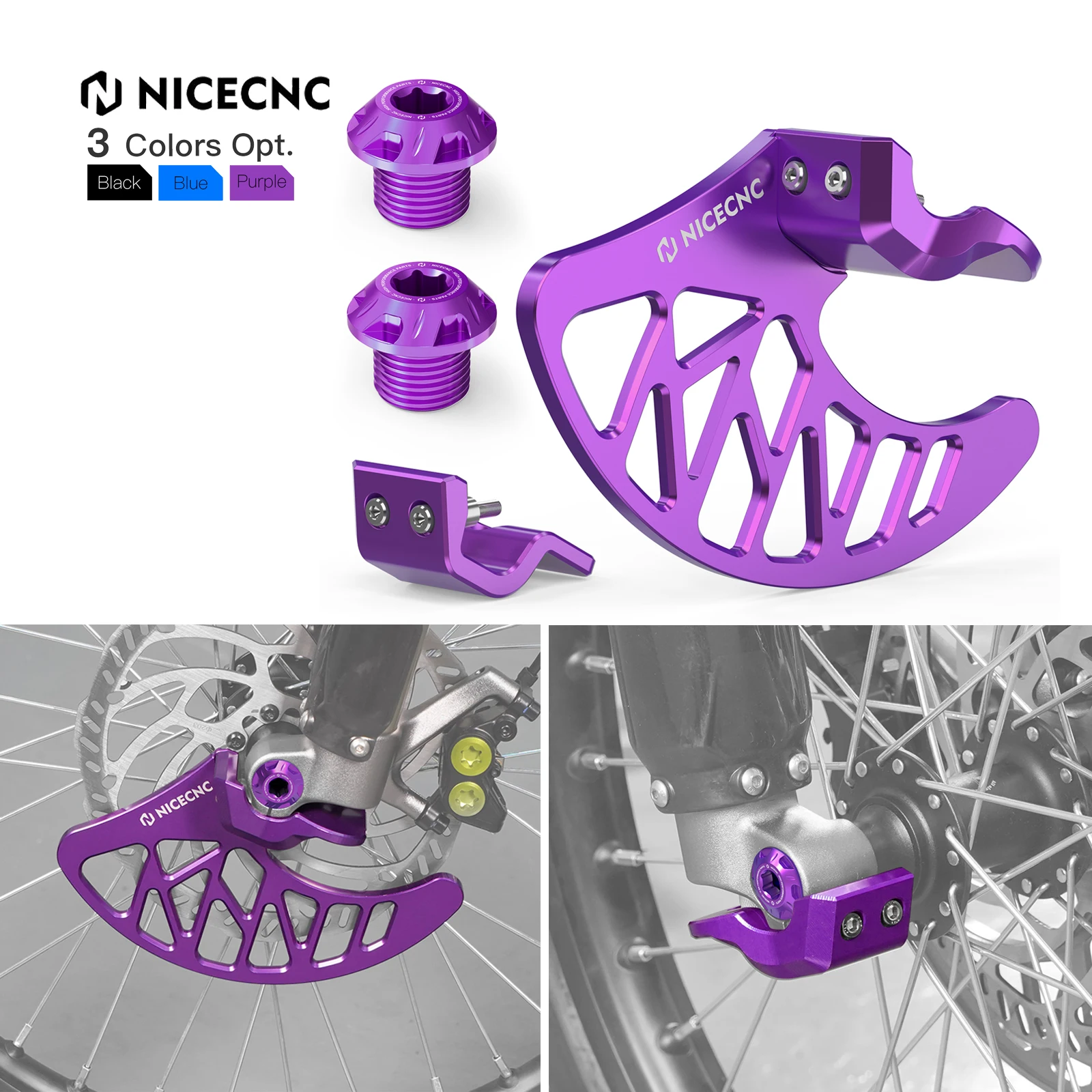 

For Surron Light Bee X Front Brake Disc Guard Fork Leg Guards & Wheel Axle Nut For Sur-Ron Light Bee S L1E For Segway X160 X260