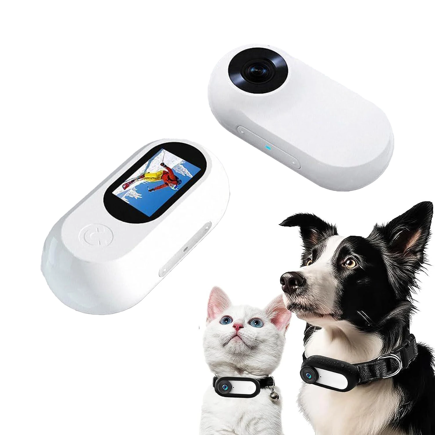 1080 HD Portable  Magnetic Thumb Camera outdoor cycling dog cat running video camera with collar