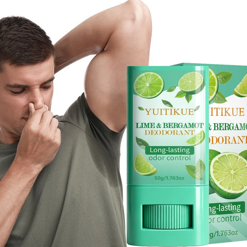 

Deodorant Stick Lime Bergamot Fragrance Long Lasting Odor Protection Invisible Gentle Underarm Refreshing Body Care Balm
