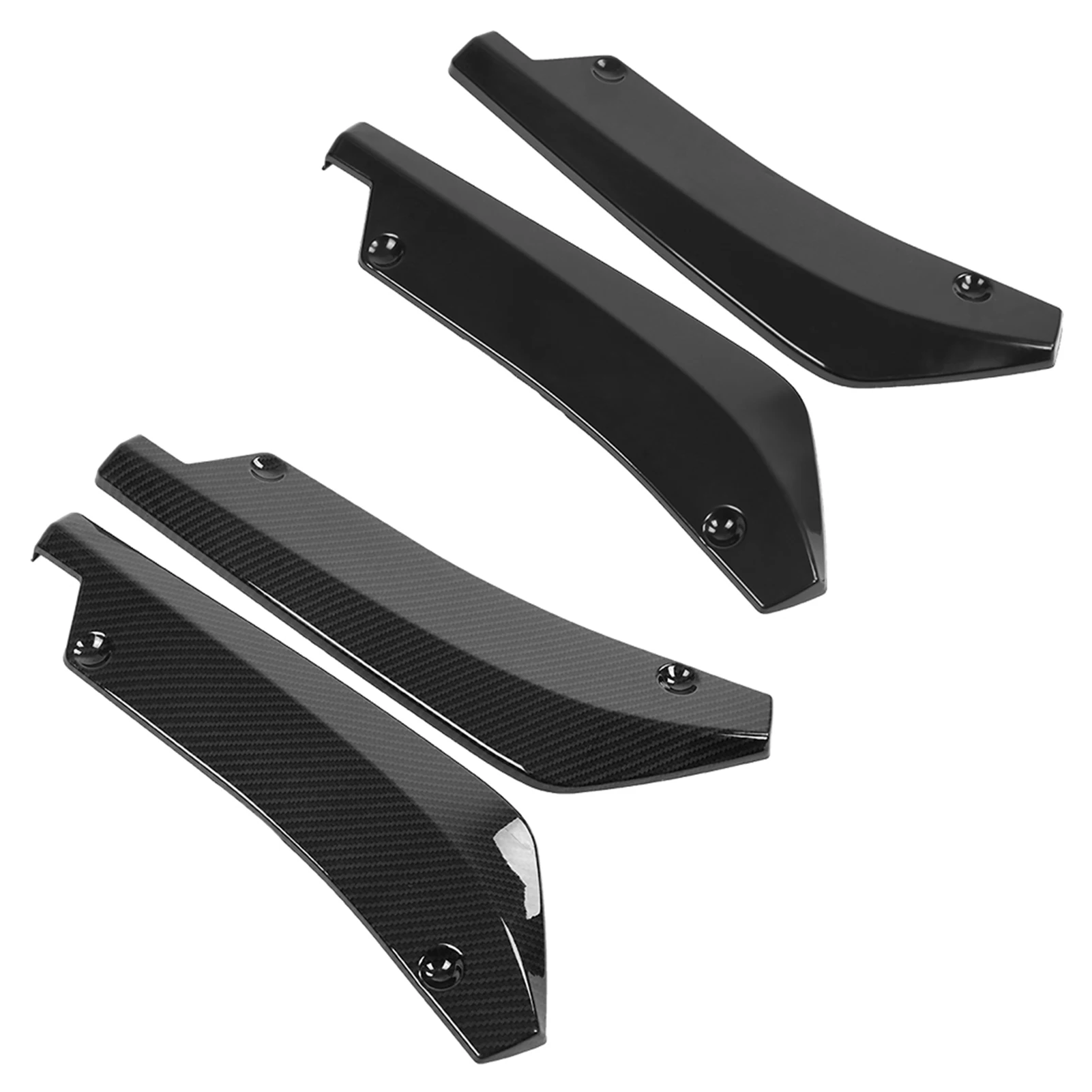 1 Pair of Universal Car Modified Rear Bumper Canard Diffuser Spoiler Lip Splitter Fins Bumper Splitter Fins Rear Bumper Diffuser