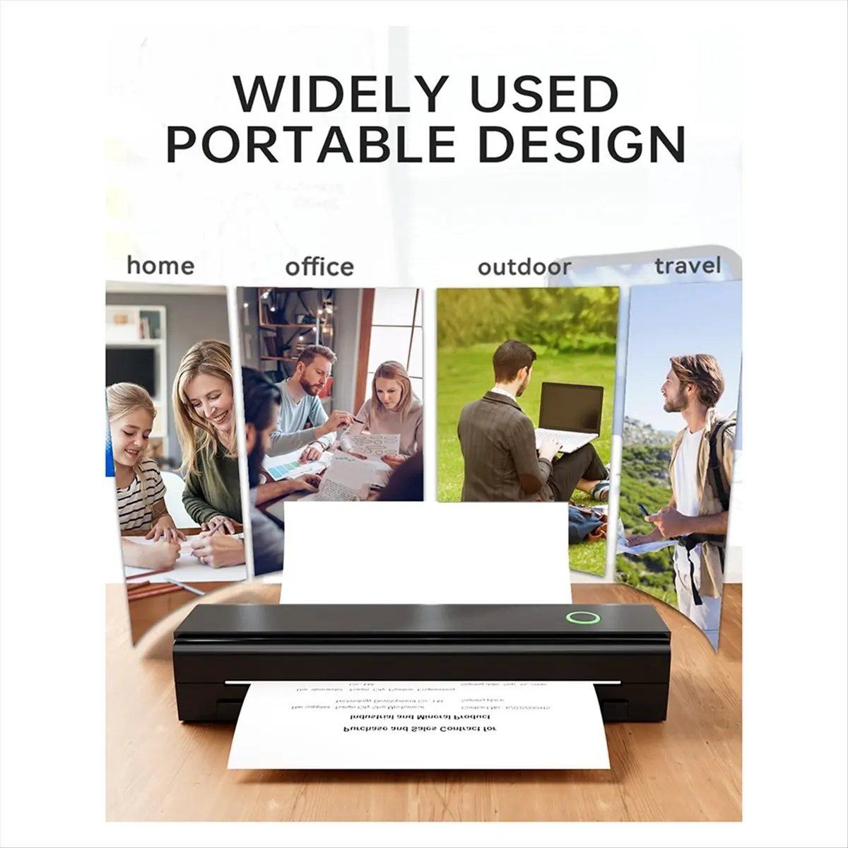 lillili Portable Printers for Travel, N80 Wireless Thermal Printer Bluetooth Inkless, for IOS, Android, Laptop for Office, Home