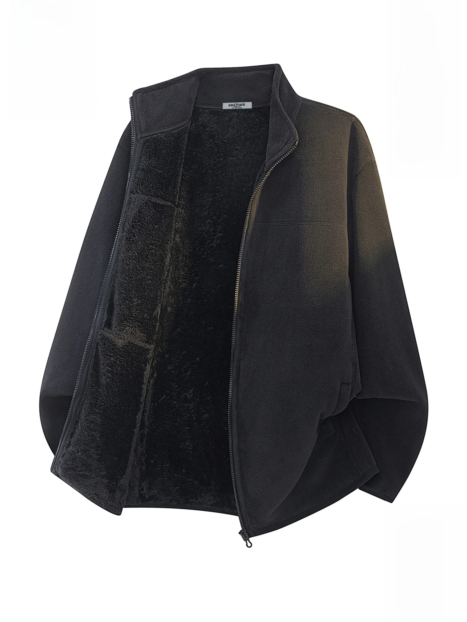 

Мужская зимняя теплая толстовка Paul Frank с капюшоном и воротником-стойкой, повседневная, свободного кроя, с длинными рукавами, на молнии