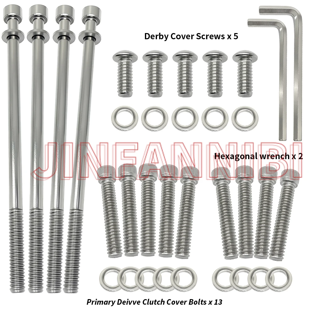 

Комплект болтов крышки сцепления из нержавеющей стали 304, для Harley Softail Road King Road Glide