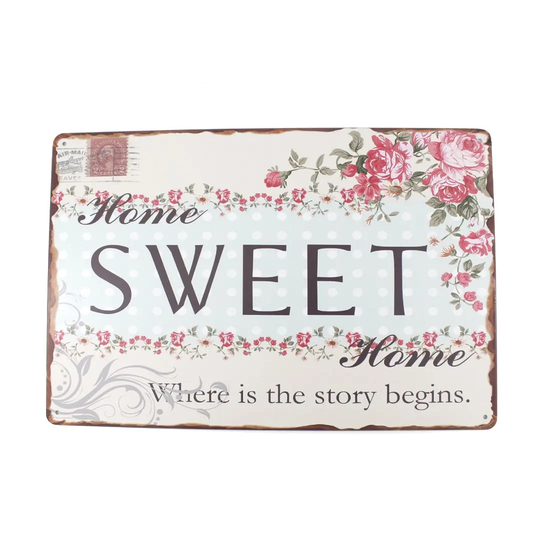 

12x8 Inches Pub,bar,Home Wall Decor Souvenir Hanging Metal Tin Sign Plate Plaque (Sweet Home)