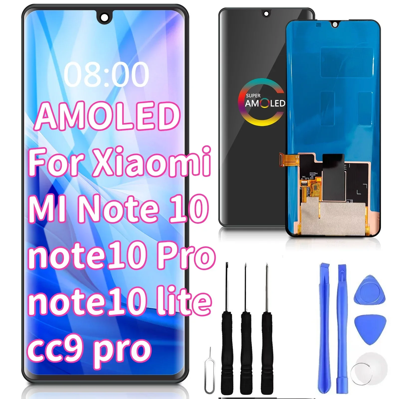 

6.47" Original AMOLED pantalla For Xiaomi Mi CC9 Pro LCD Display Touch Screen Digitizer Assembly For Xiaomi Mi Note 10 Lite LCD