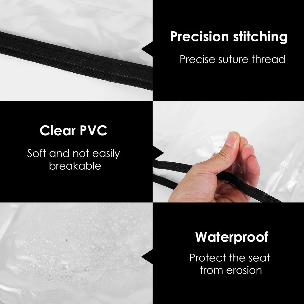 Universal PVC Salon Chair Cover Clear Round Chair Back Covers Waterproof Soft Barber Chair Back Covers Protector Covers