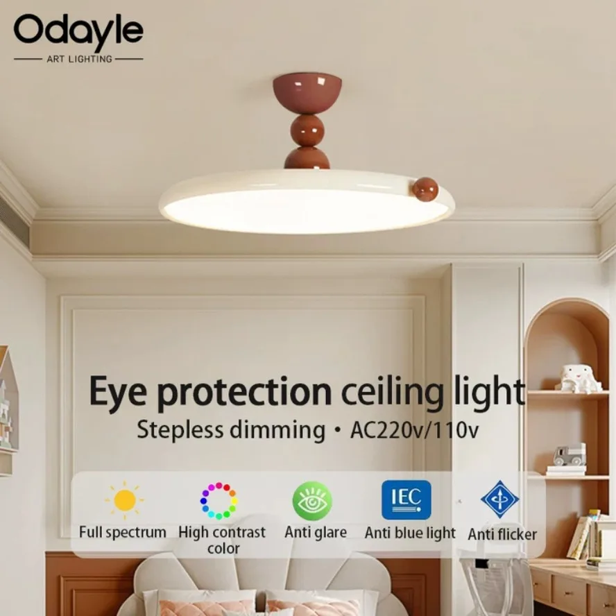 

Nordic LED Ceiling Light Creamy Style Flying Saucer Chandelier Living Room Bedroom Dining Room Hotel Home Decor Pendant Lamp
