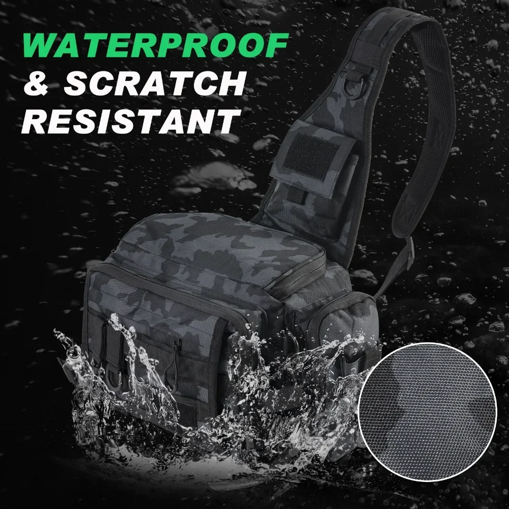 Bolso de pesca cruzado impermeable resistente para señuelos y aparejos - imagen 3