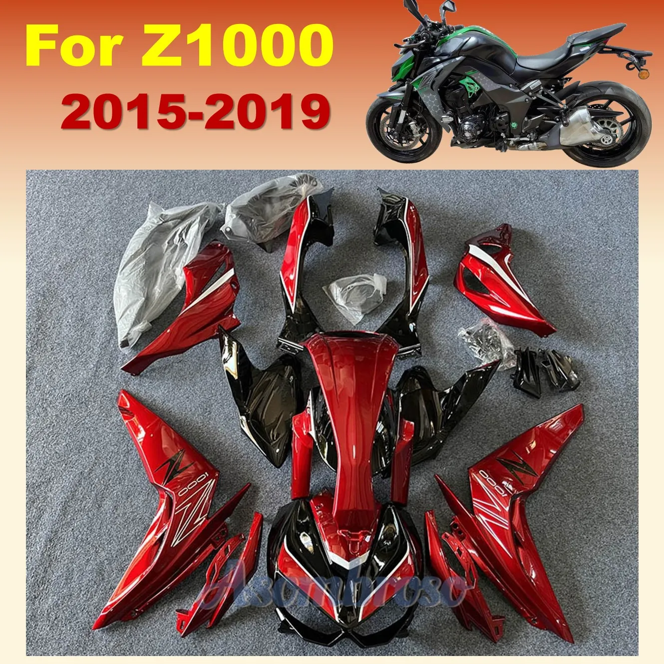 New ABS Fairing Kit Fit For Ninja Z1000RR 2015 2016 2017 2018 2019 Z 1000RR  Z1000  Motorcycle Fairings red black Bodywork Set