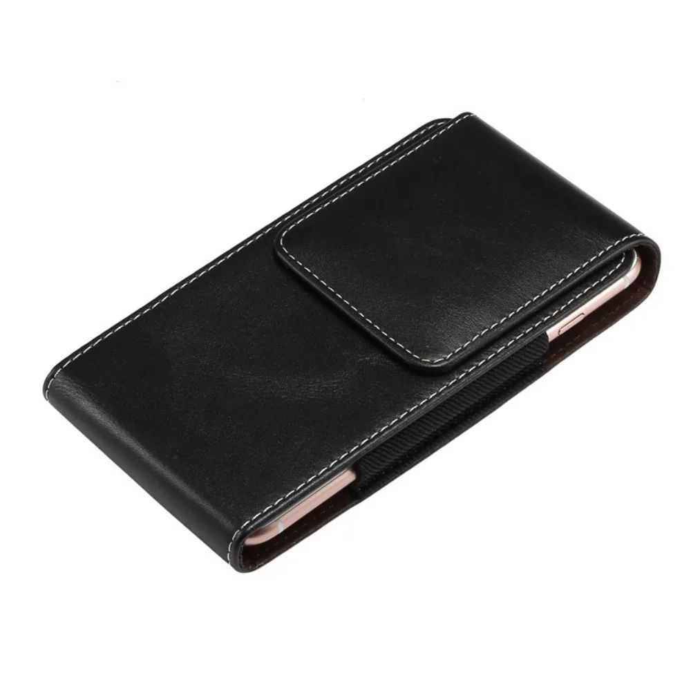 Pochette cousue en fausse peau de mouton pour homme, portefeuille classique, étanche, PU, téléphone, sac de taille, multifonctionnel, anti-perte, rétro, carte