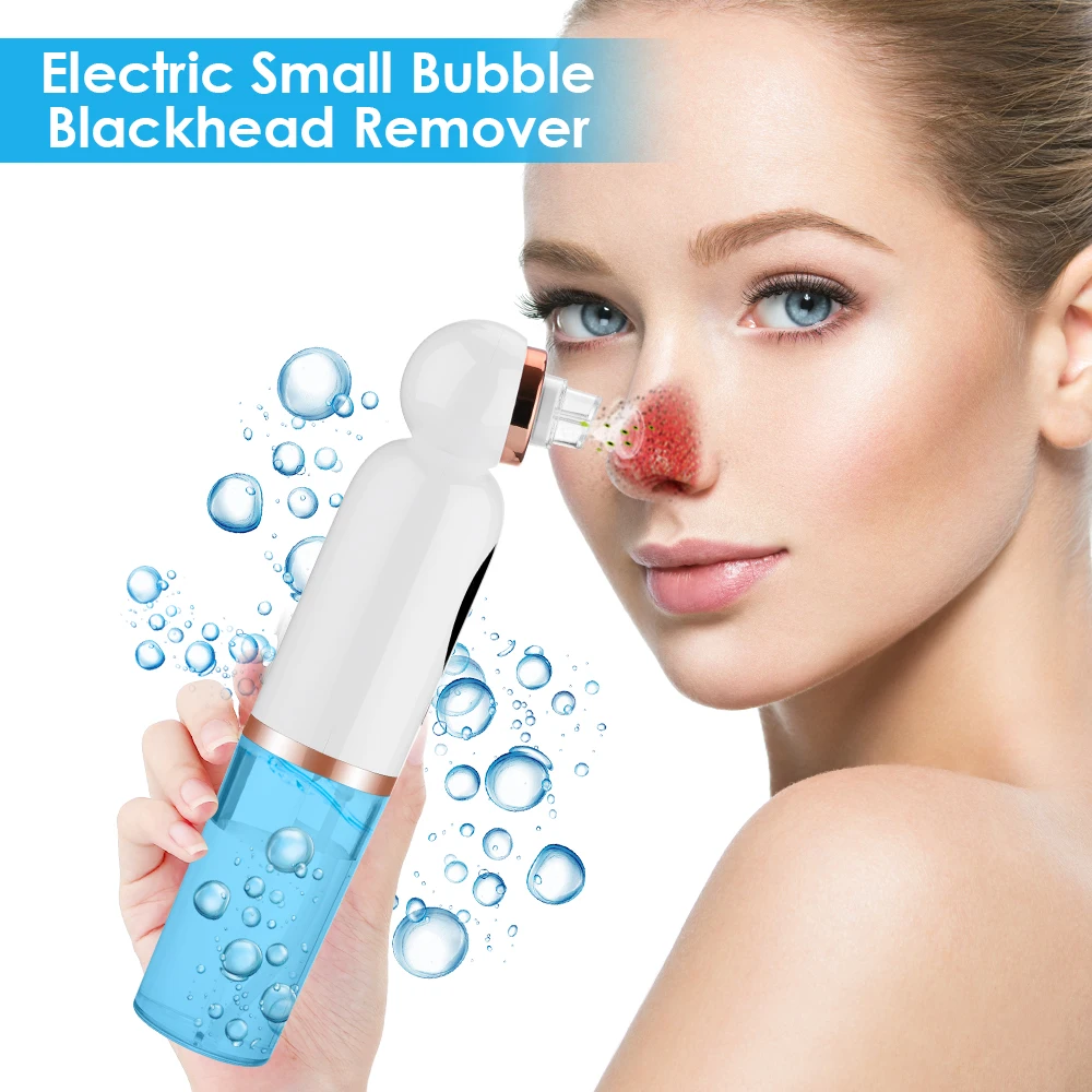 Electric Small Bubble Blackhead Remover USB Water Cycle Pore Acne Pimple Removal Deep Cleansing Vacuum Suction Facial Clean Tool