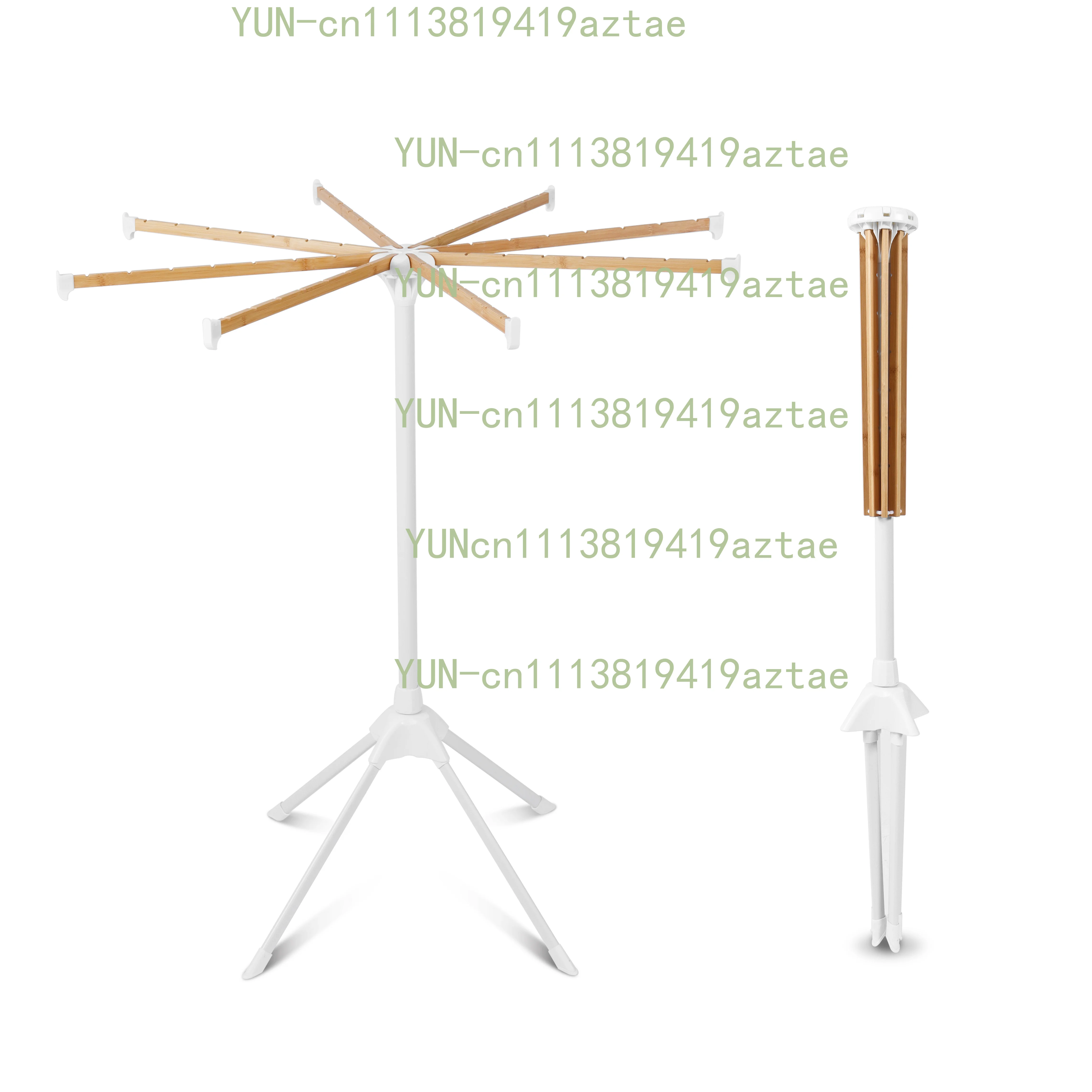 2025 octopus folding bamboo cloth drying rod floor-to-ceiling drying rack tripod wooden laundry rack