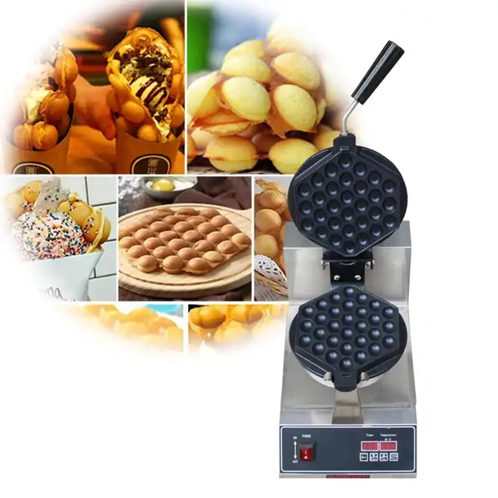 

Commercial Digital bubble waffle machine Egg waffle maker Hong Kong egg waffle Eggettes Baking Snack Gaufres Puff Cake Iron Pan