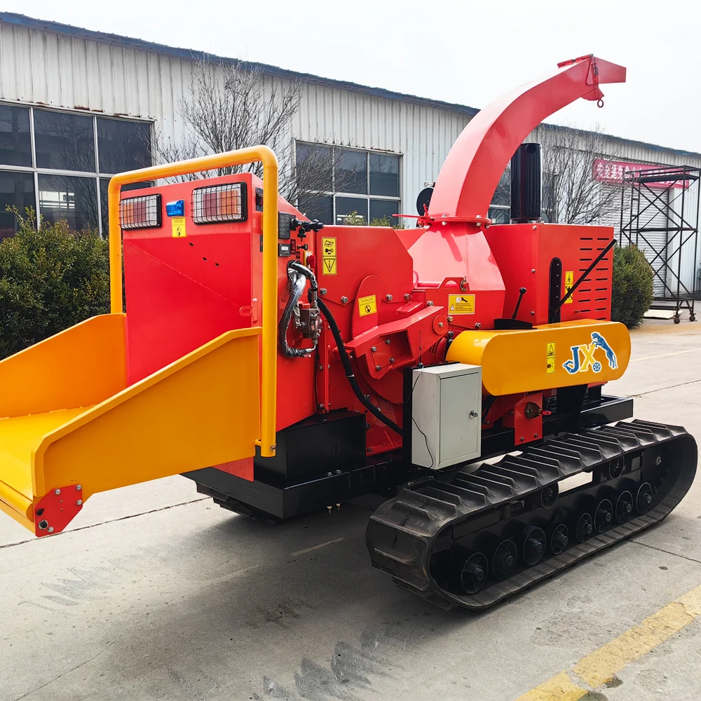 Forestry Large Capacity Diesel 40hp 50hp  80hp 100hp Tree Wood Chipper Crawler/Wheel Shredder Wood Chipper Shaving Machine