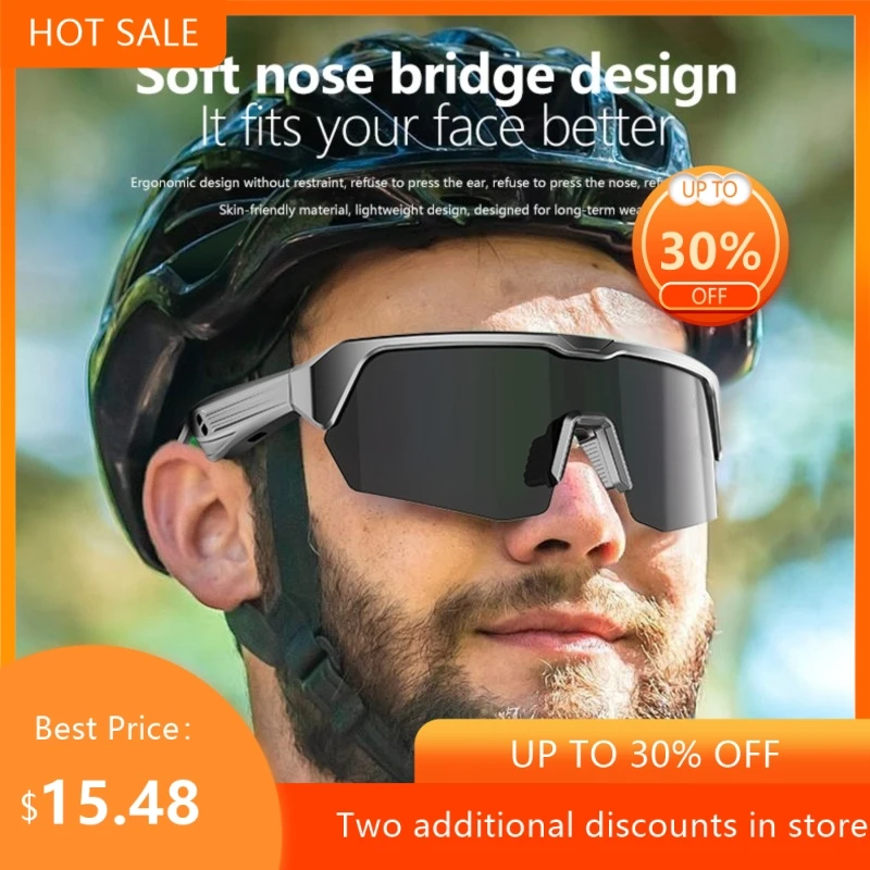 

Cross Border Music Listening Calling Sunglasses Outdoor Men's And Women's Sports Smart Glasses Cycling Bluetooth Glasses 2026