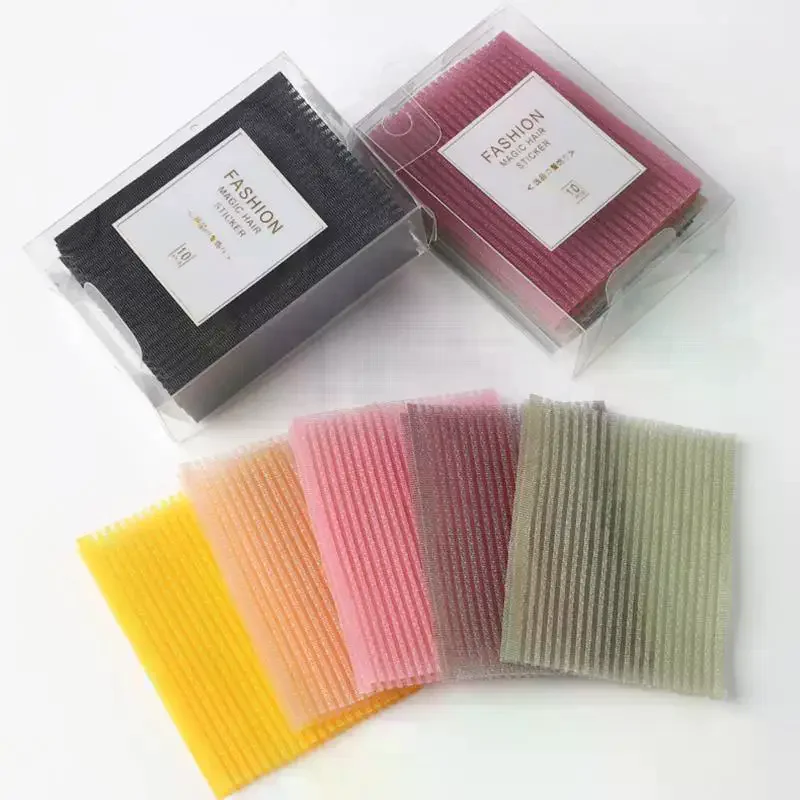 10Pcs Solid Color Bangs Magic Paste Posts Hair Sticker Clip Women Wash Face Makeup Patch Hair Accessories Styling Tools