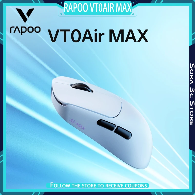 

Rapoo VT0Air MAX Wireless Mouse Dual Mode 8K 3950 Sensor Long-lasting Battery Life Ergonomics Esports Gaming Mouse Gamer Gift