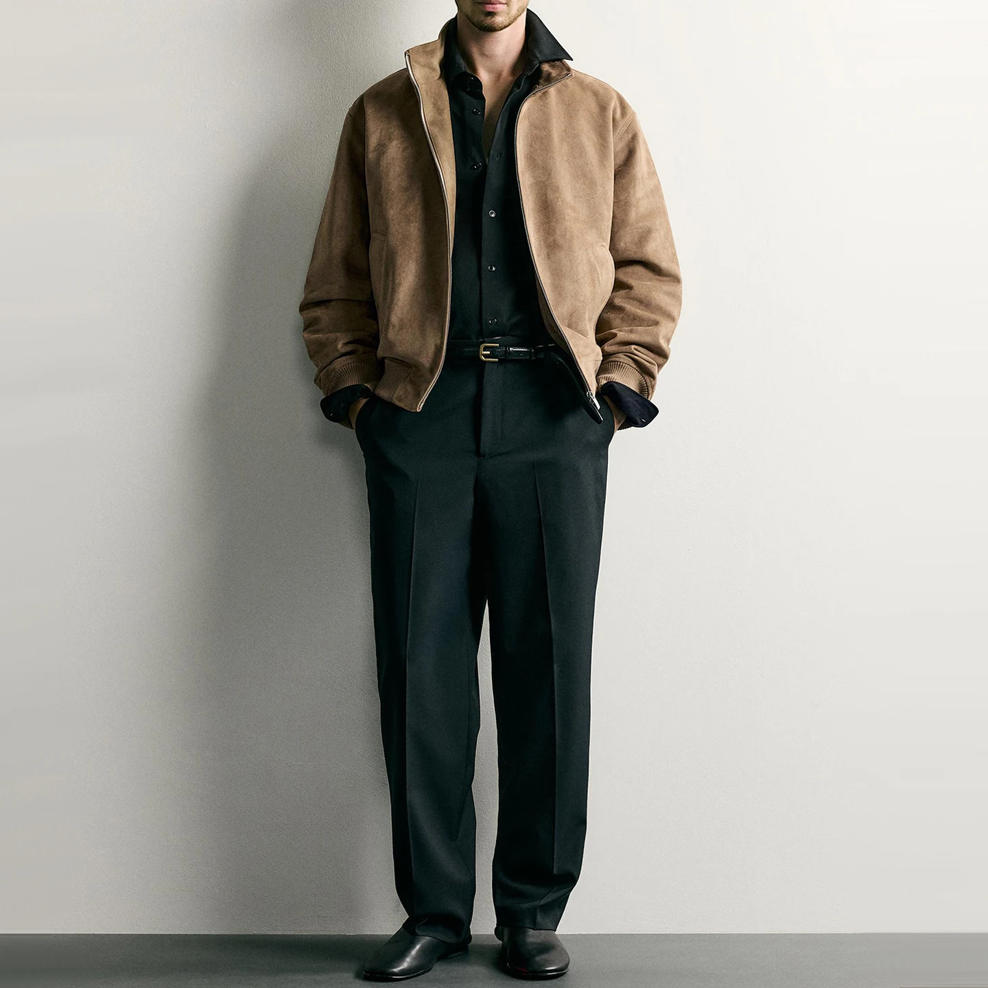 Men's Fashionable Personality Slim Fit Straight Leg Jacket Coat 2026 New Autumn Collection Quality Material Long Sleeve