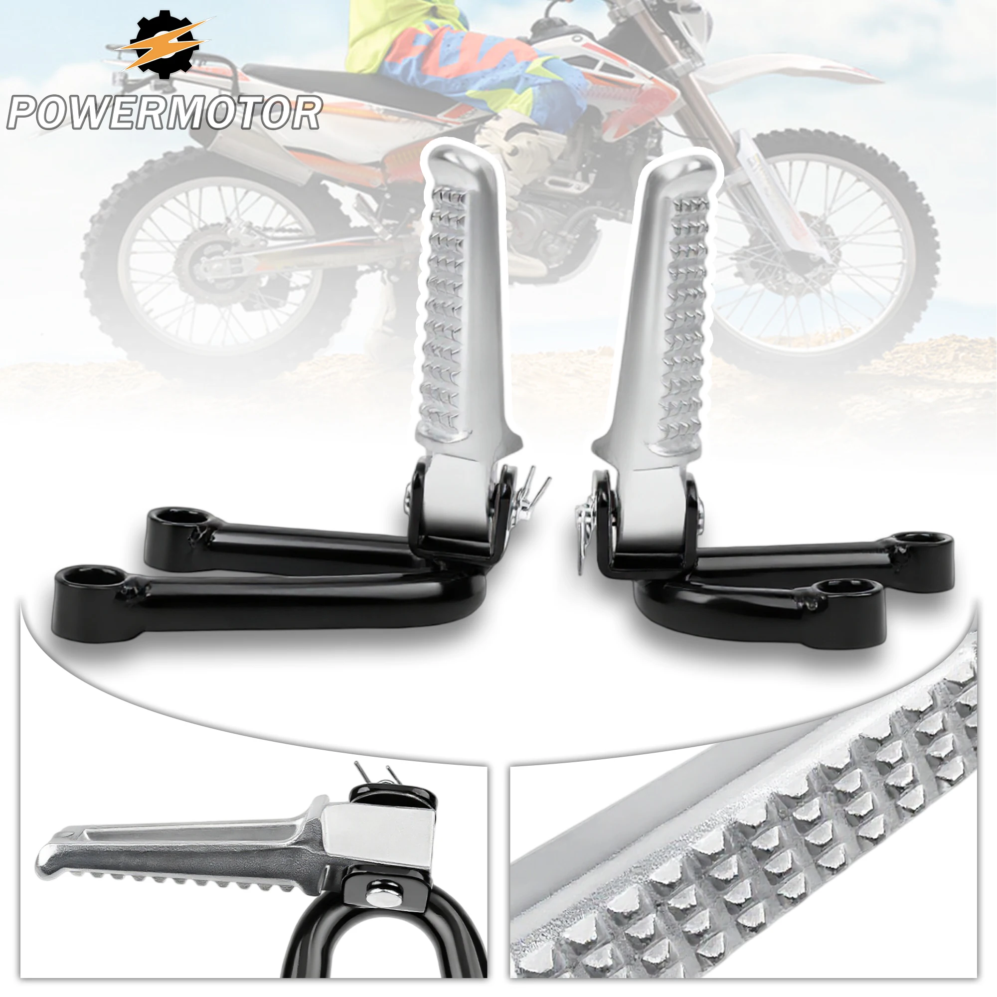

Motocross Footpegs Rear Passenger Foot Pegs for CQR150 CQR250 Aluminum Footrests Pedal Rear Enduro DirtBike Supermoto Accessorie