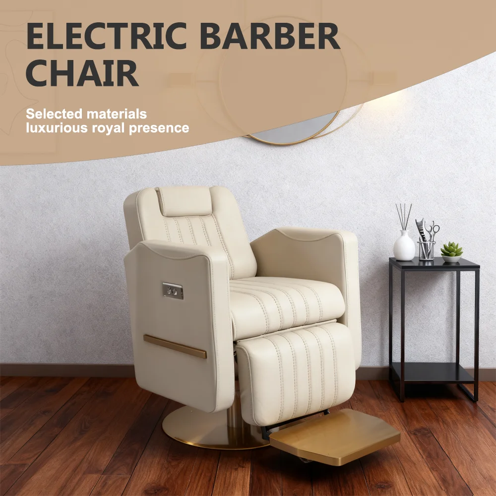 كرسي استلقاء كهربائي ممتاز لأثاث تصفيف الشعر مع مسند رأس قابل للتعديل #3