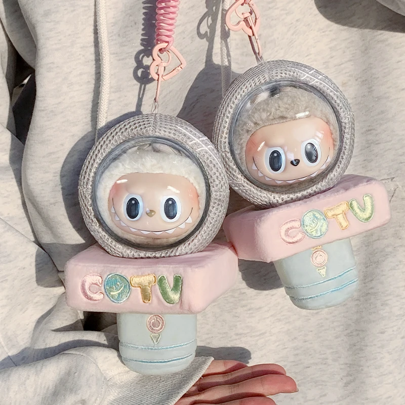 17cm Labubu Storage Bag Pendant Cute Clothes 12cm Chiikawa Doll Recording Storage Bag Mini Cotton Doll Transparent Storage Bag