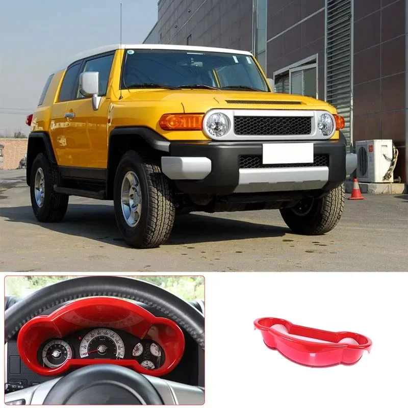 

Для 2007-2021 Toyota FJ Cruiser ABS углеродное волокно дисплей приборной панели автомобиля декоративная рамка наклейка крышка аксессуары для интерьера автомобиля