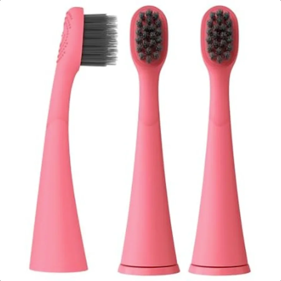 

Оригинальные сменные насадки для электрической зубной щетки розового цвета, 3 шт., идеальная посадка, ультрамягкая щетина, 9 месяцев сложая