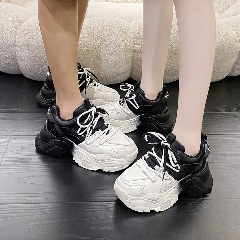 Luxury Shoes Women Designers Platform White Black Sneakers Platform Shoes for Women Ladies Casual Shoes Zapatillas Chunky Mujer