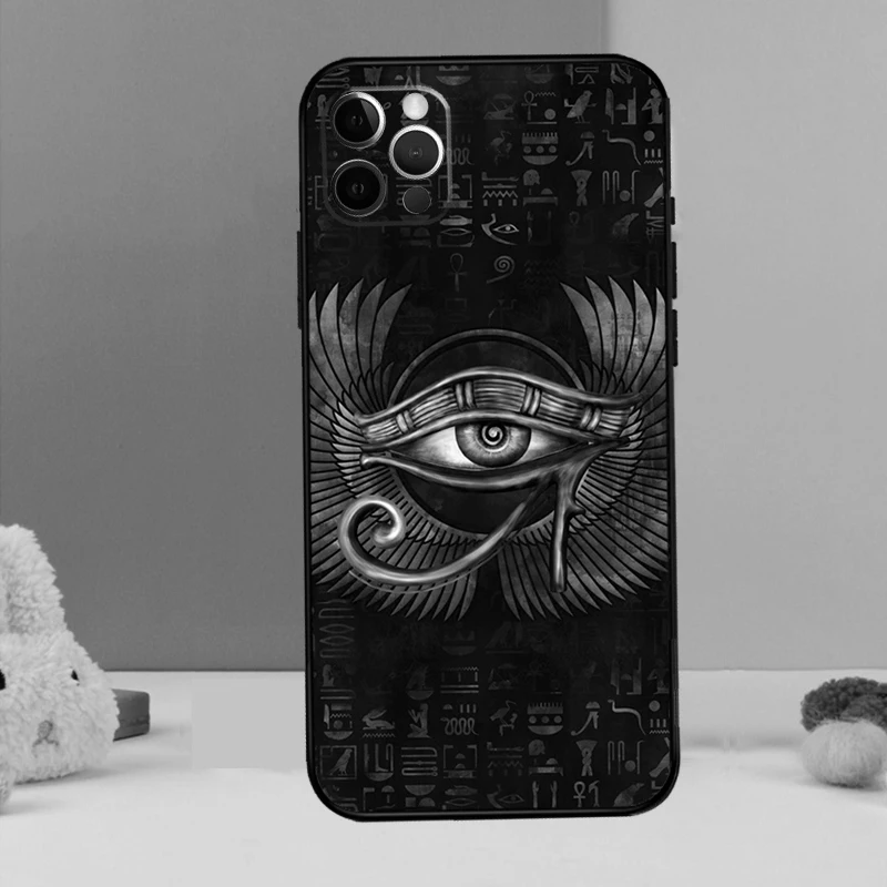 Egyptian Eye Of Horus Phone Case For iPhone 13 11 12 14 15 16 Pro Max Mini XR XS X Plus Back Cover Fundas